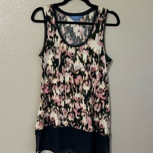Women's Sleeveless Top - Pink and Black